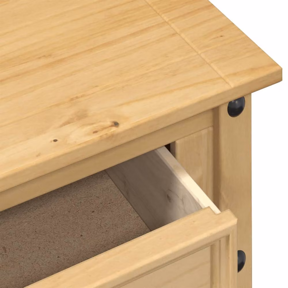 Berkfield Home Beautiful Corona Console Table in Light Brown Solid Pine Wood, W/D/H: 115 x 46 x 73 cm – 2