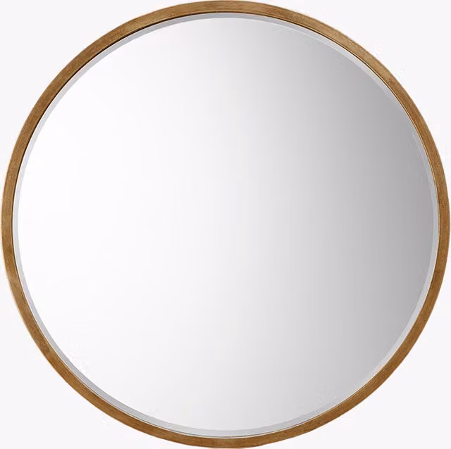 Perch & Parrow Newport Round Modern Wall Mirror in Gold