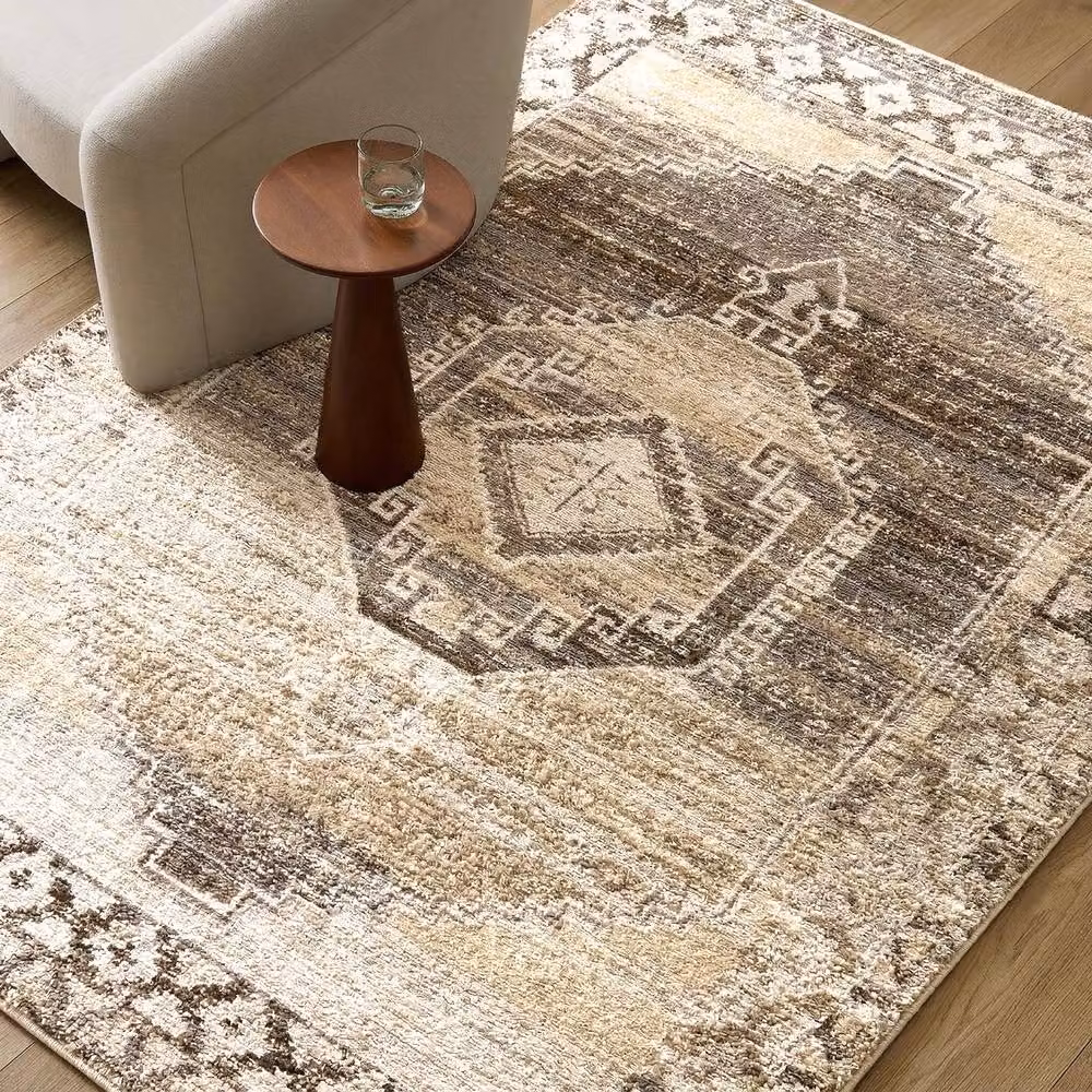 Livabliss Fifth Avenue Vintage Traditional Living Rug in Brown, Grey and Green, W: 155 cm, D: 220 cm – 4
