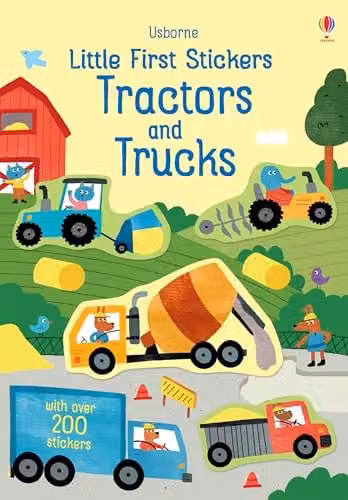 Usborne Little First Stickers Tractors and Trucks Multicolour Paperback Book – 1
