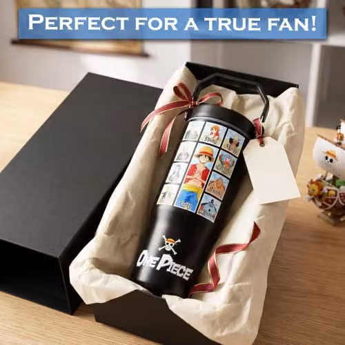 Get Trend One Piece Insulated Stainless Steel Tumbler with Straw and Handle, 850ml, Black – 7