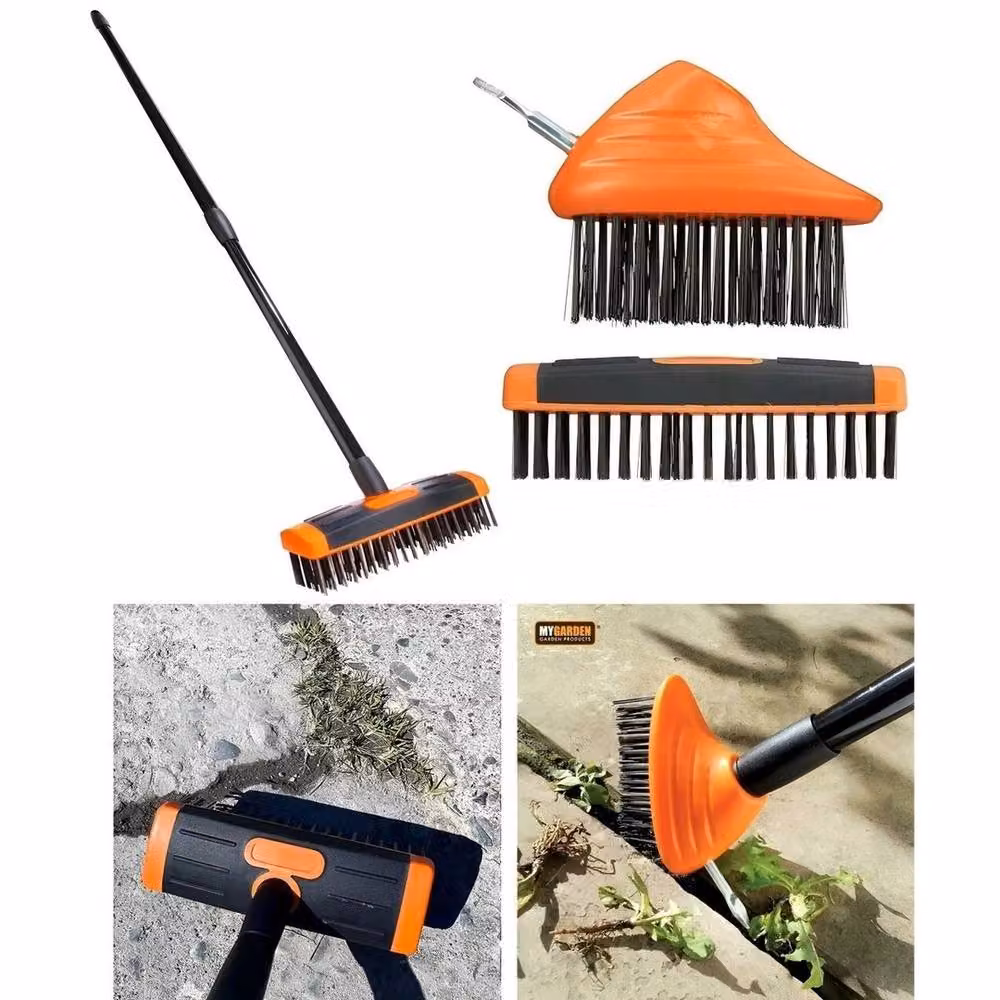 Spetlek 3-in-1 Orange Cleaning and Weeding Brush for Garden and Patio, W: 15 cm, H: 100 cm – 2