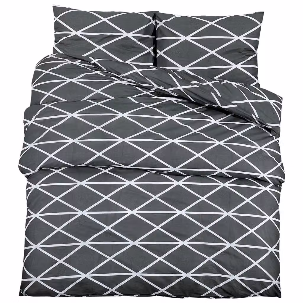 Berkfield Home Grey Cotton Duvet Cover and Pillowcase Set, 200 x 200 cm – 2