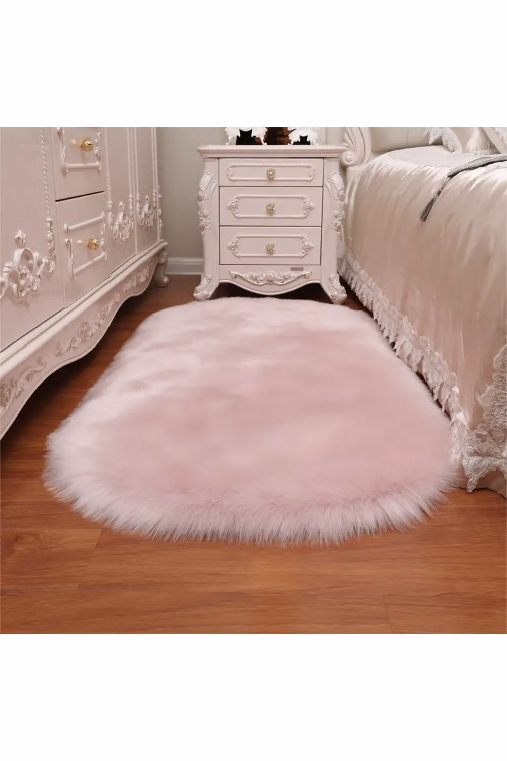 Living and Home Bendel Handmade Pink Shag Rug, W: 100 cm, L: 180 cm – 2