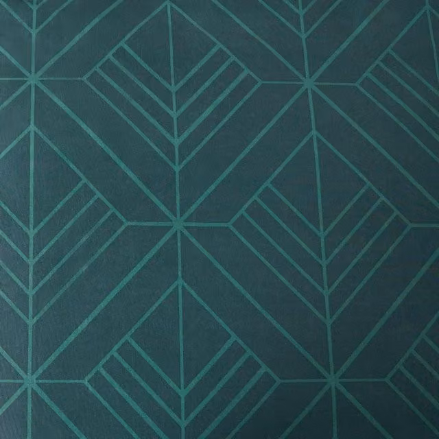OHS Isaac Geo Duvet Cover Set, Green, 140 x 200 cm