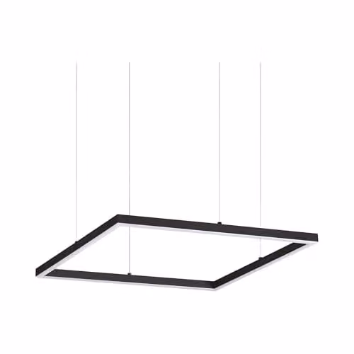 Ideal Lux Oracle Square LED Suspended Pendant Light Black 3000K 33W – 1