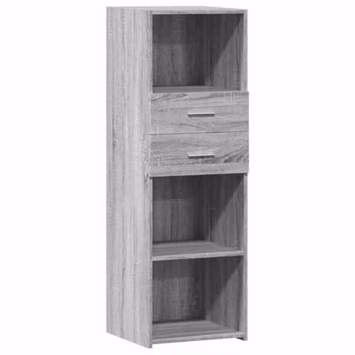vidaXL Modern Highboard in Grey Sonoma, W/D/H: 40 x 42.5 x 124 cm