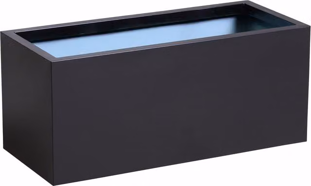 Primrose Black Galvanised Steel Rectangular Planter Tub
