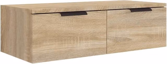 Berkfield Home Sonoma Oak Wall Cabinet in Light Brown, W: 68 cm, D: 30 cm, H: 20 cm