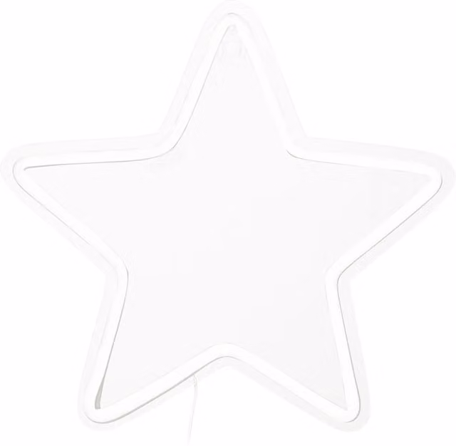 Orsina Neon Star White Wall Light for Kids Bedrooms and Nurseries