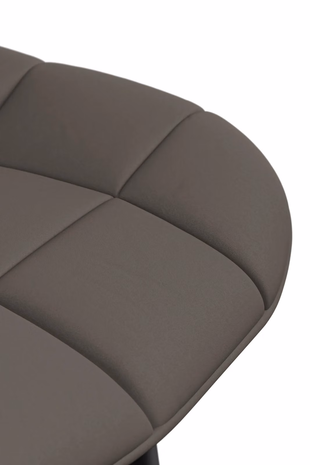 More4Homes Set of 8 Nova Modern Faux Leather Dining Chairs in Grey with Metal Legs – 3