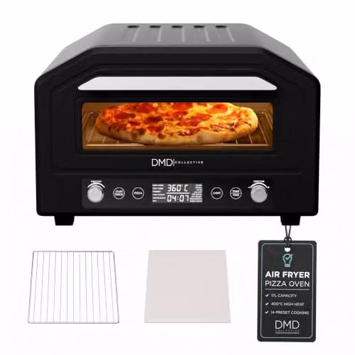 DMD Collective 17L Electric Pizza Oven and Air Fryer with Grill and Hot Air Functions, 400°C, Black – 7