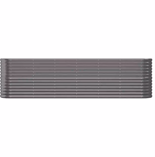 Berkfield Home Garden Anthracite Powder-coated Steel Raised Bed, W/D/H: 260 x 40 x 68 cm