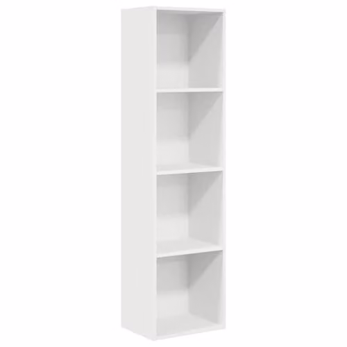 vidaXL Modern White Bookcase in Engineered Wood W/D/H: 40 x 30 x 152 cm