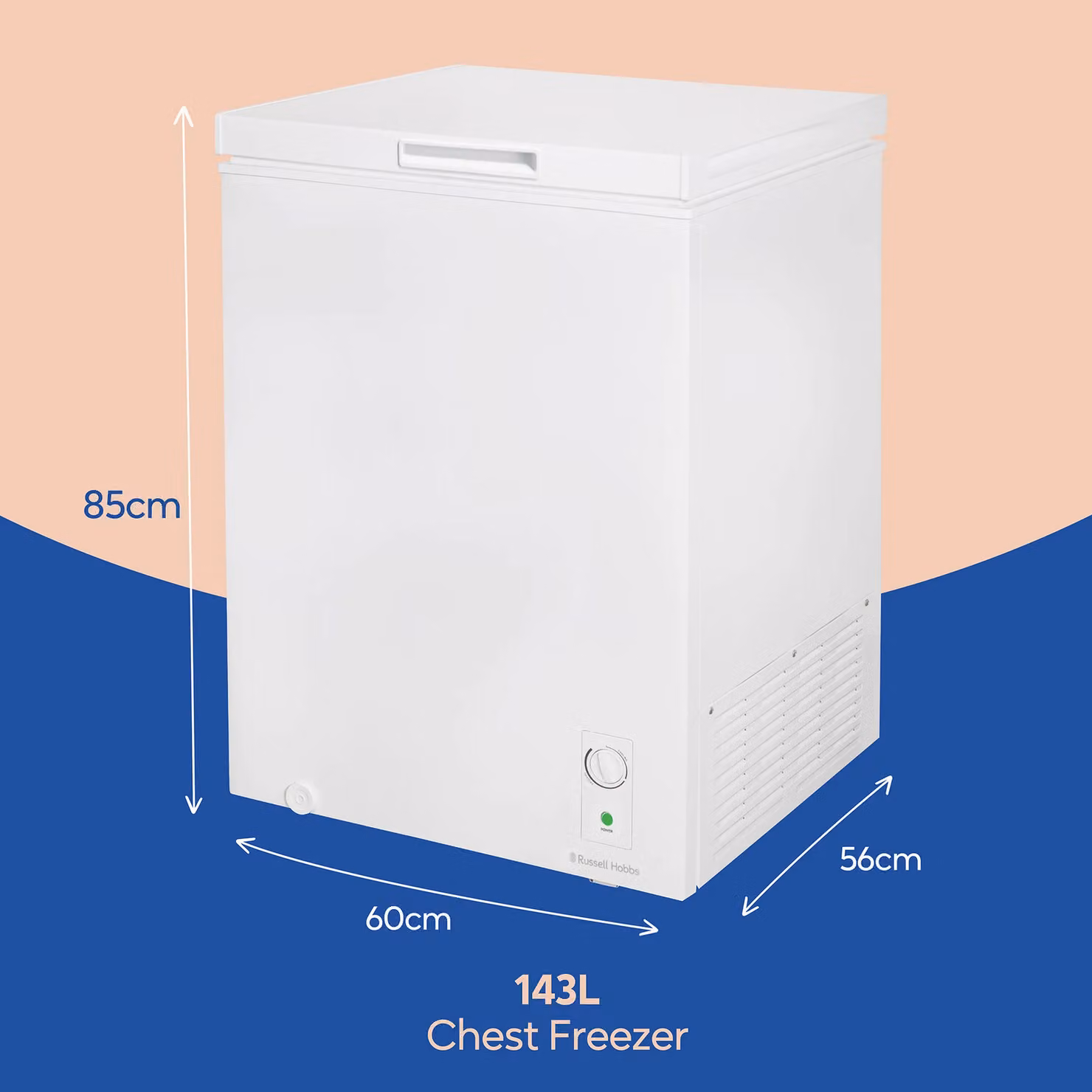 Russell Hobbs 143L Chest Freezer RH142CF0E1 in White – 2