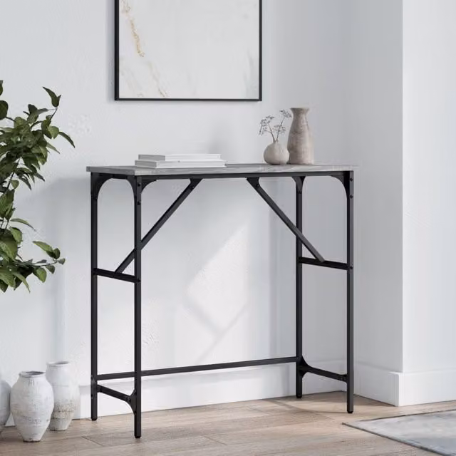 Berkfield Home Grey Sonoma Console Table, W/D/H: 75 x 32 x 75 cm – 1