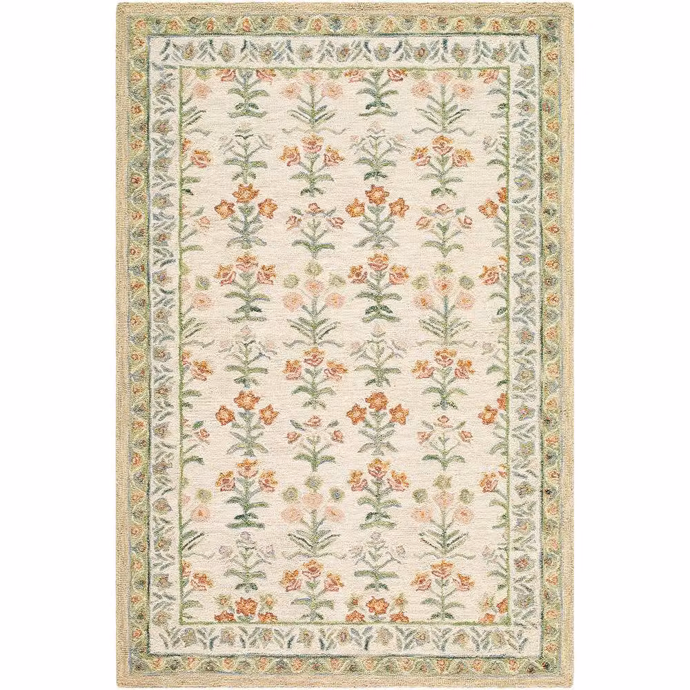 Livabliss Fairfax Hand Tufted Wool Floral Rug in Yellow, Green, Beige and Pink, W: 150 cm, L: 230 cm – 2