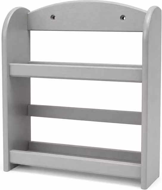 FORGEVIO 2 Tier Grey Wooden Spice Rack Kitchen Countertop Storage