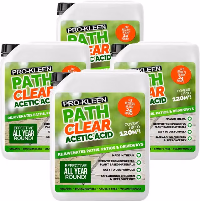 ProKleen Path Cleaner Acetic Acid Concentrated 30% Glyphosate Free, 4 x 5 l
