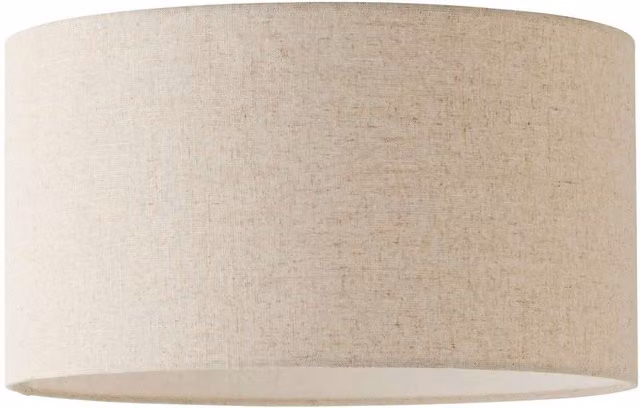 ValueLights Reni Beige Linen Easy Fit Pendant Drum Lamp Shade W: 45 cm, H: 24.5 cm