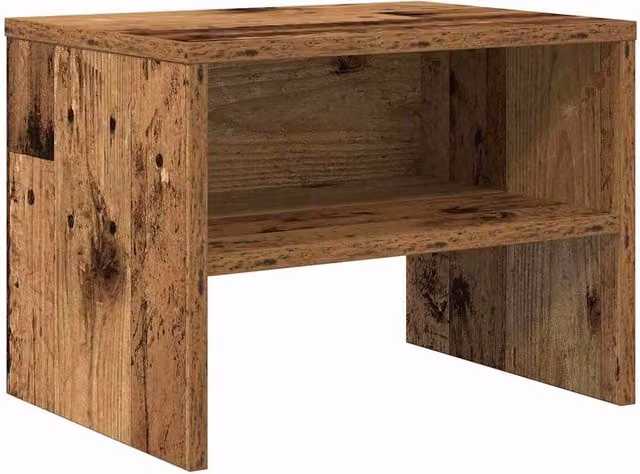 Berkfield Home Bedside Cabinet in Brown Old Wood, W/D/H: 40 x 30 x 30 cm – 1