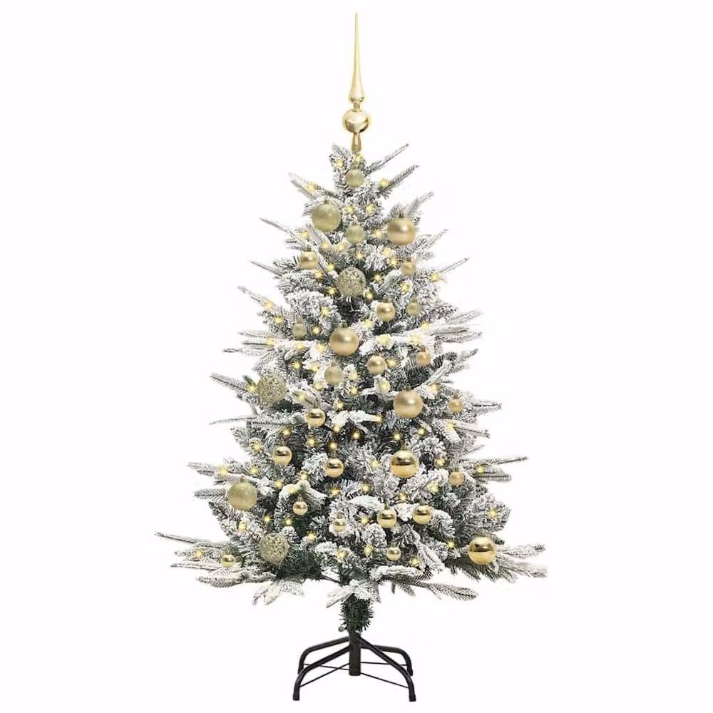 Berkfield Home Pre-lit Artificial Christmas Tree with Ball Set, Green, Height: 120 cm – 3