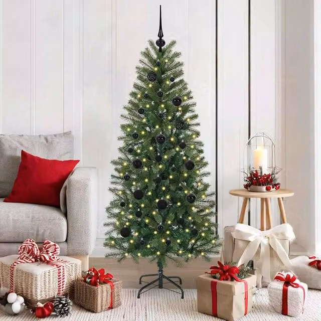 Berkfield Home Green Artificial Christmas Tree with 150 LEDs, Height: 150 cm – 1