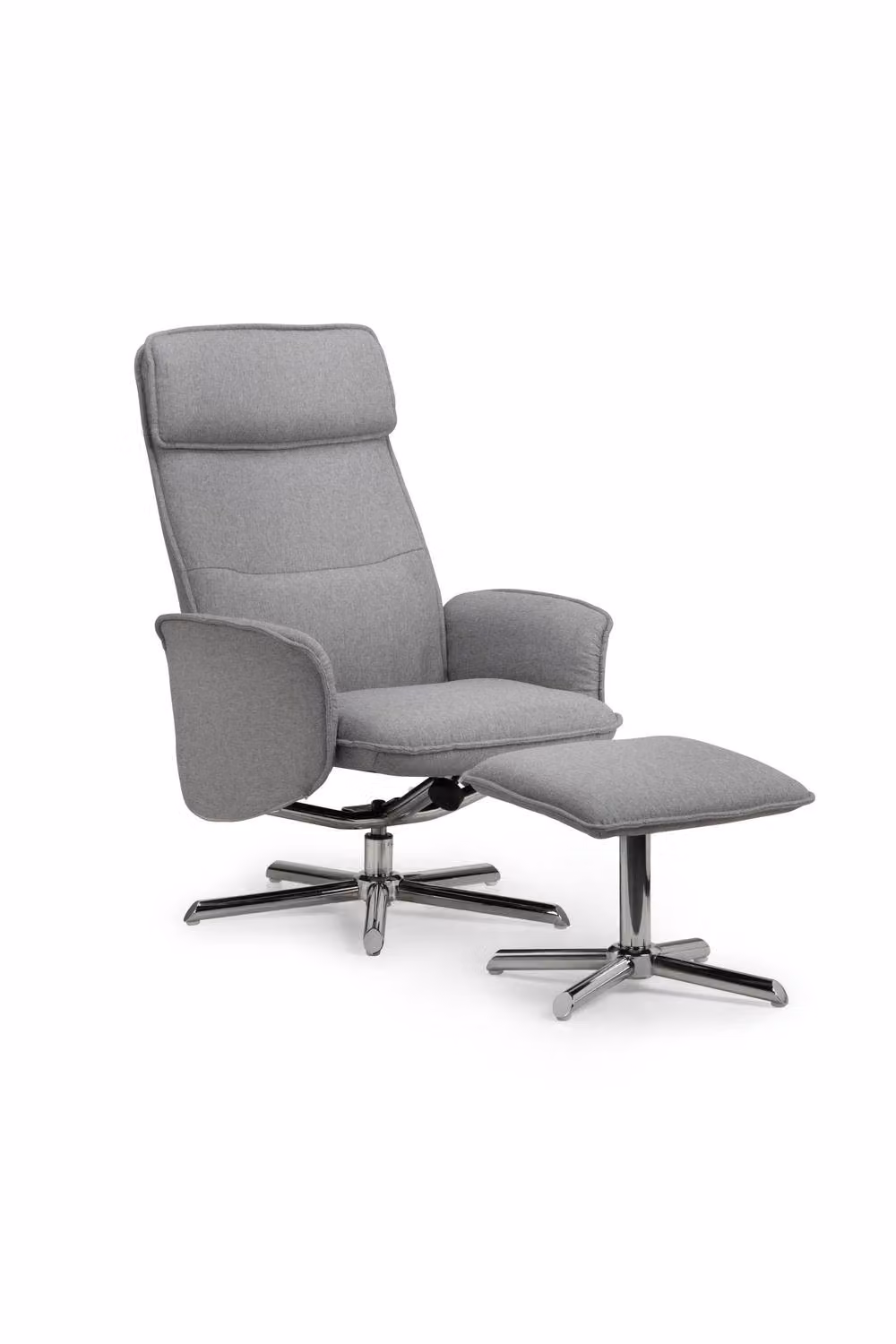 Julian Bowen Aria Swivel Recliner Chair and Matching Footstool in Grey – 2
