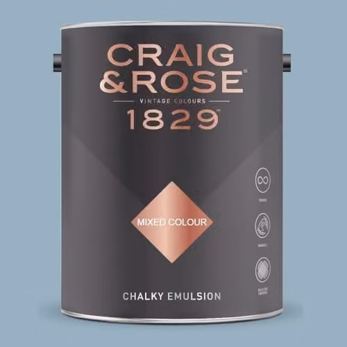 Craig & Rose 1829 Chalky Emulsion Paint in Pompadour, Matt Finish, 5 l