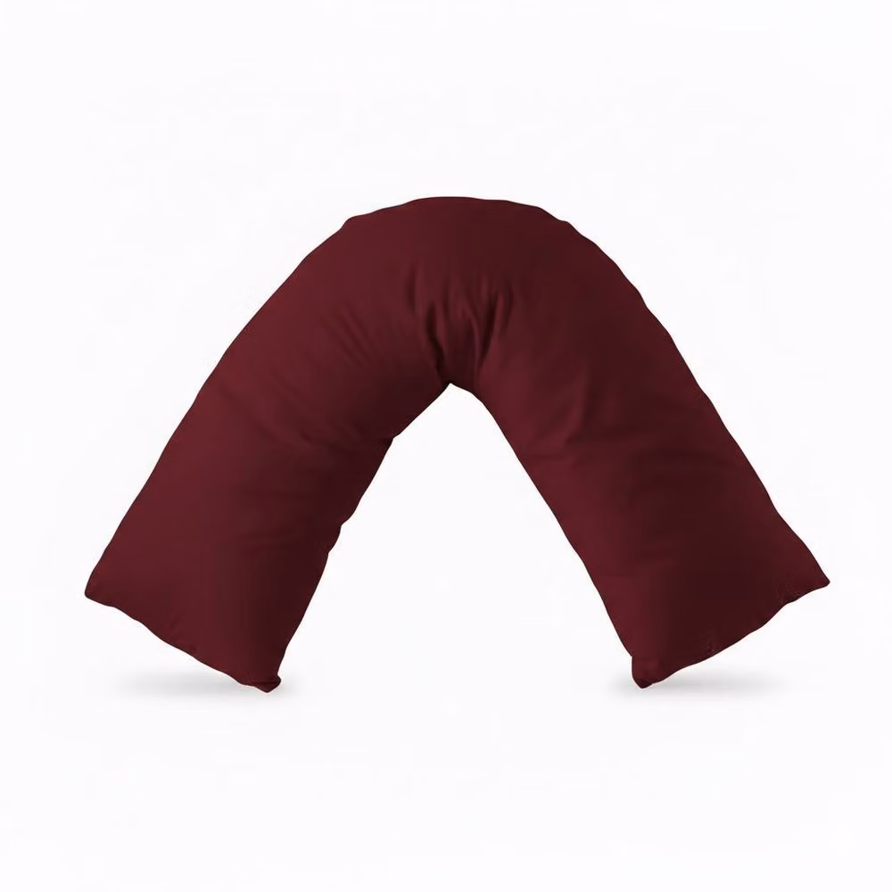 Snug City V Shape Maternity Pillowcase in Wine Red Polycotton – 2