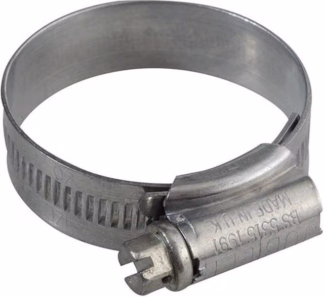 Jubilee Zinc Plated Steel Hose Clip in Metallic Silver