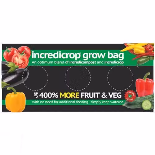 Thompson & Morgan Incredicrop Grow Bag with Vegan-Friendly Compost Blend, Black, 40 x 35 Litre – 2