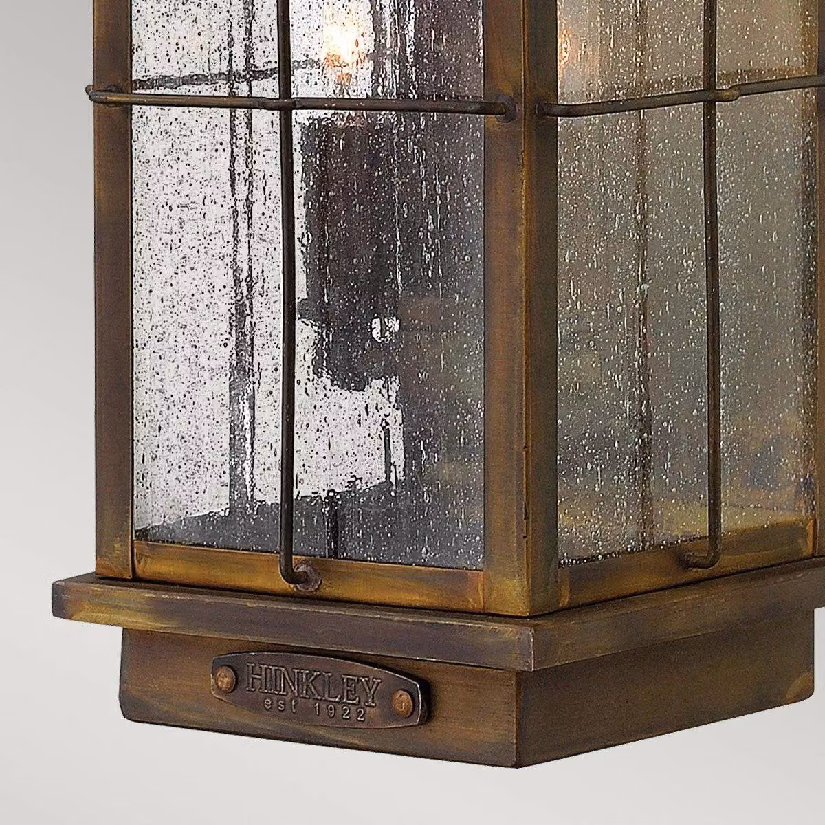 Netlighting Bingham 3 Light Outdoor Wall Lantern in Brown with Transparent Glass, IP44, E14 – 4