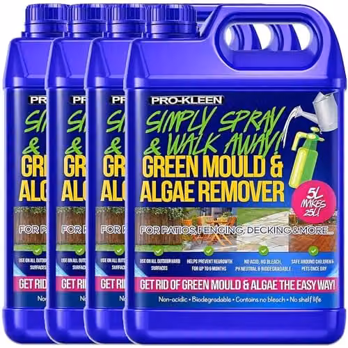 Pro-Kleen Simply Spray & Walk Away Concentrate Green Mould and Algae Killer for Patio, Fencing and Decking, 20L – 1