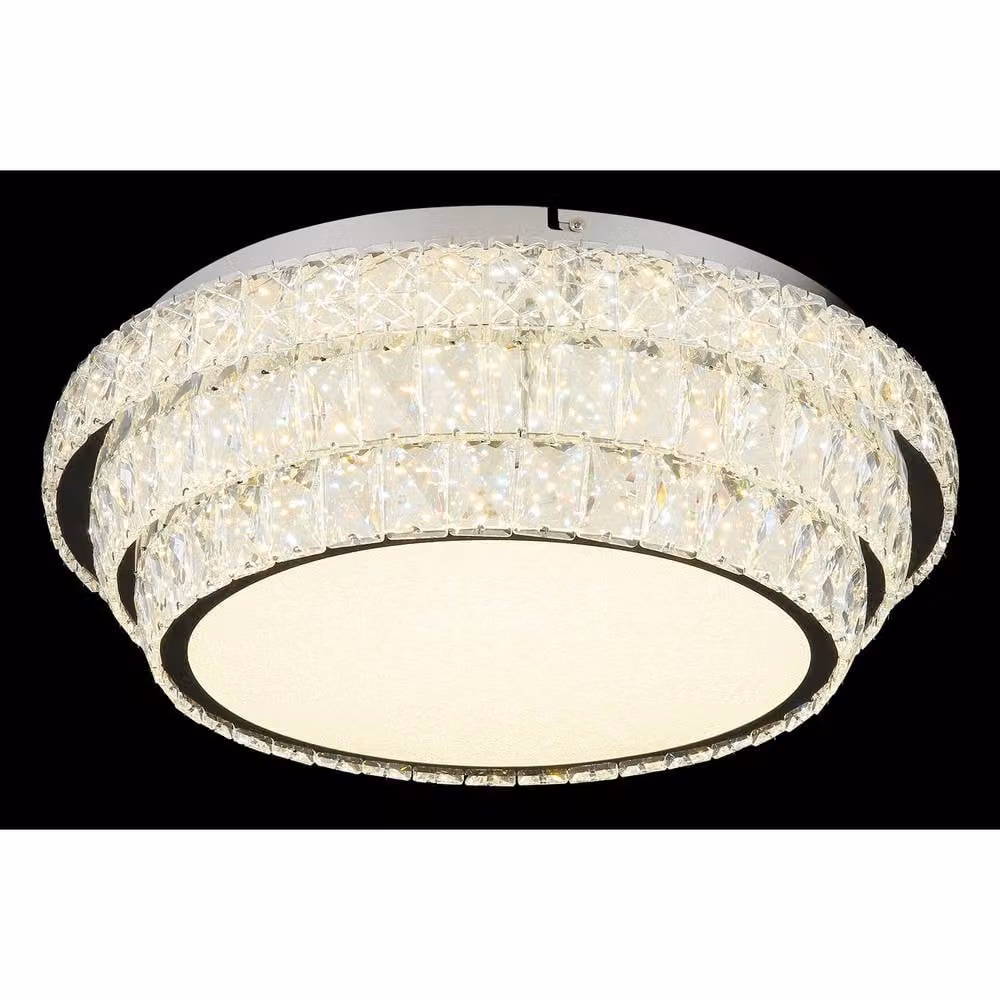 Netlighting Klara LED Ceiling Light in Chrome with Remote Control and Dimmable CCT, Diameter: 50 cm – 2