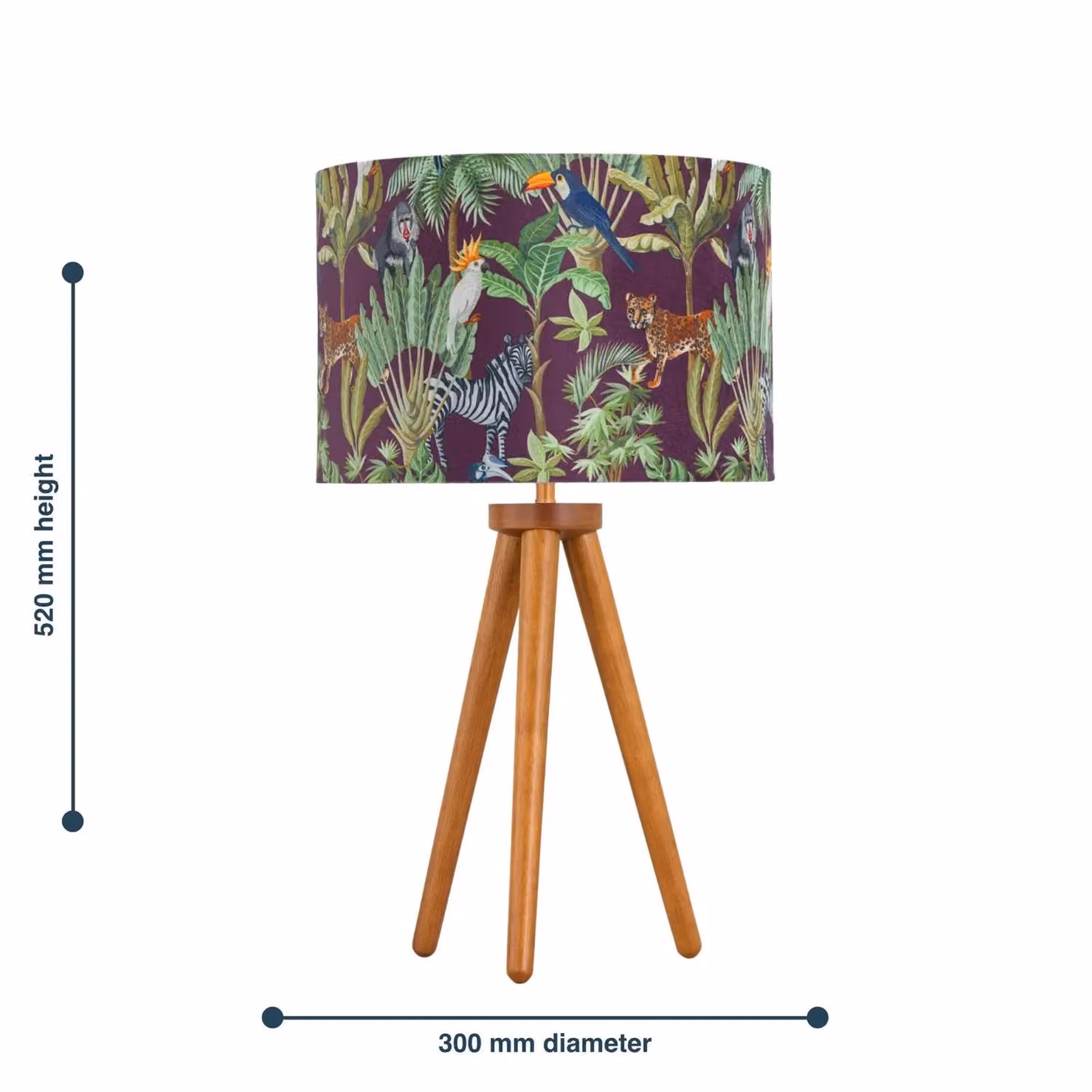 First Choice Lighting Voyage Dark Oak Table Lamp with Brown Safari Velvet Shade – 6