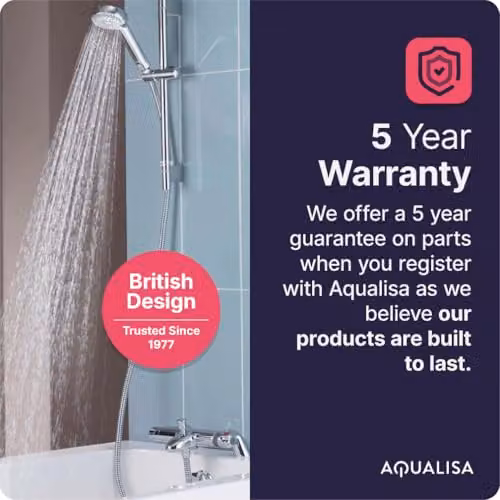 Aqualisa Midas 100 Single Outlet Thermostatic Shower Mixer in Chrome – 4