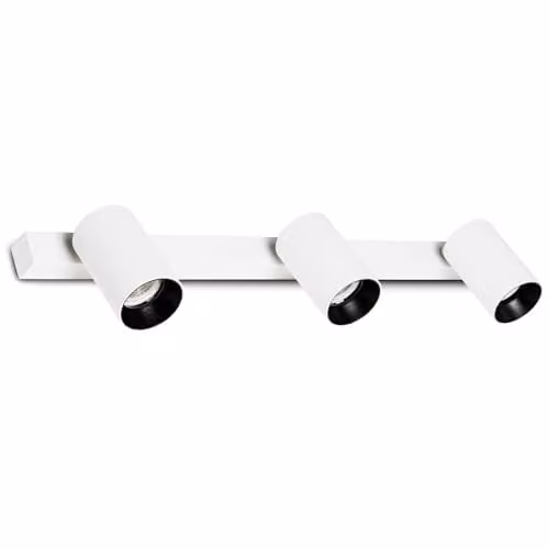 FARO Barcelona Stan Adjustable Wall and Ceiling Lamp in White with 3x GU10 Sockets
