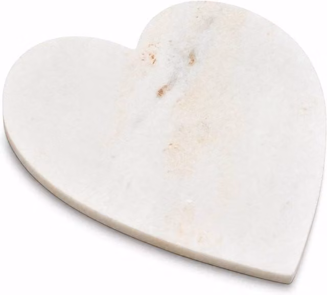 PAWNORA White Marble Heart Shaped Chopping Board – 1