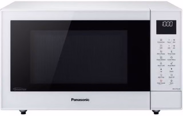 Panasonic NN-CT55JWBPQ 27L Slimline Combination Microwave Oven with Grill and Convection in Silver and White