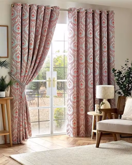 Luxury Living Victoria Red Room Darkening Thermal Insulating Curtains, Width: 168 cm, Drop: 229 cm – 1