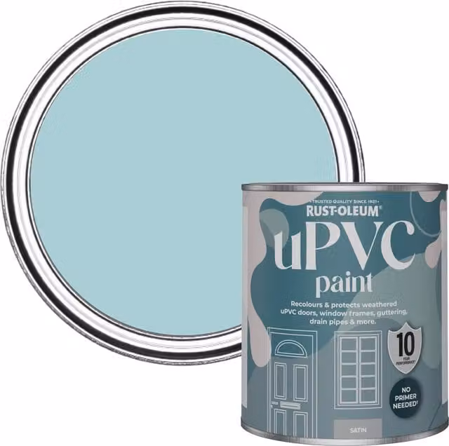 Rust-Oleum UPVC Paint in Satin Finish, Little Cyclades Blue and Turquoise, 0.75 l