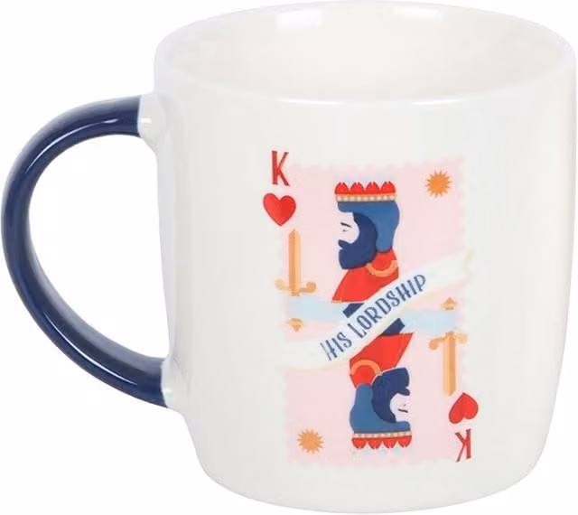 Something Different His Lordship Playing Card Ceramic Mug in White