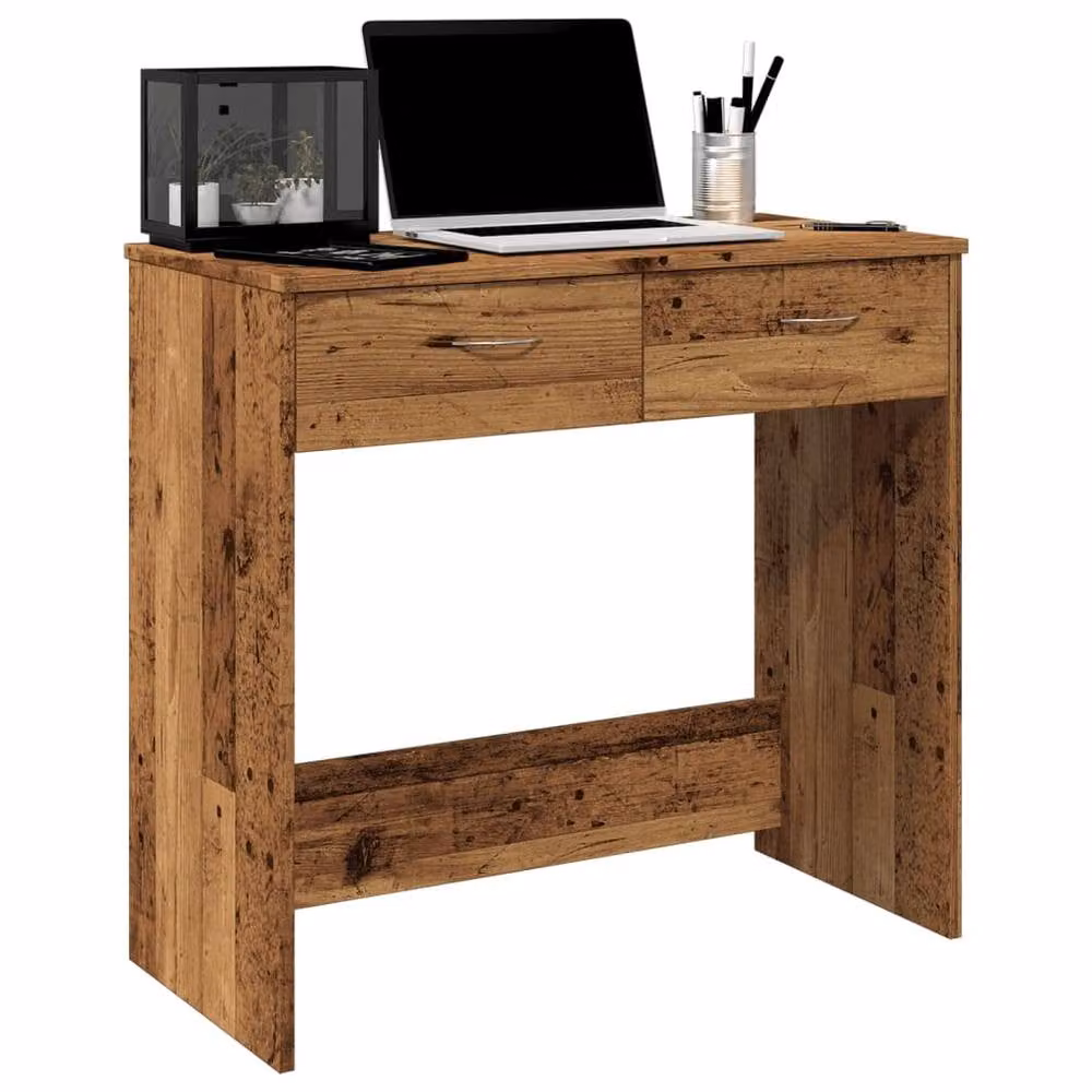Berkfield Home Elegant Writing Desk in Brown, Engineered Wood, W/D/H: 80 x 40 x 75 cm – 3