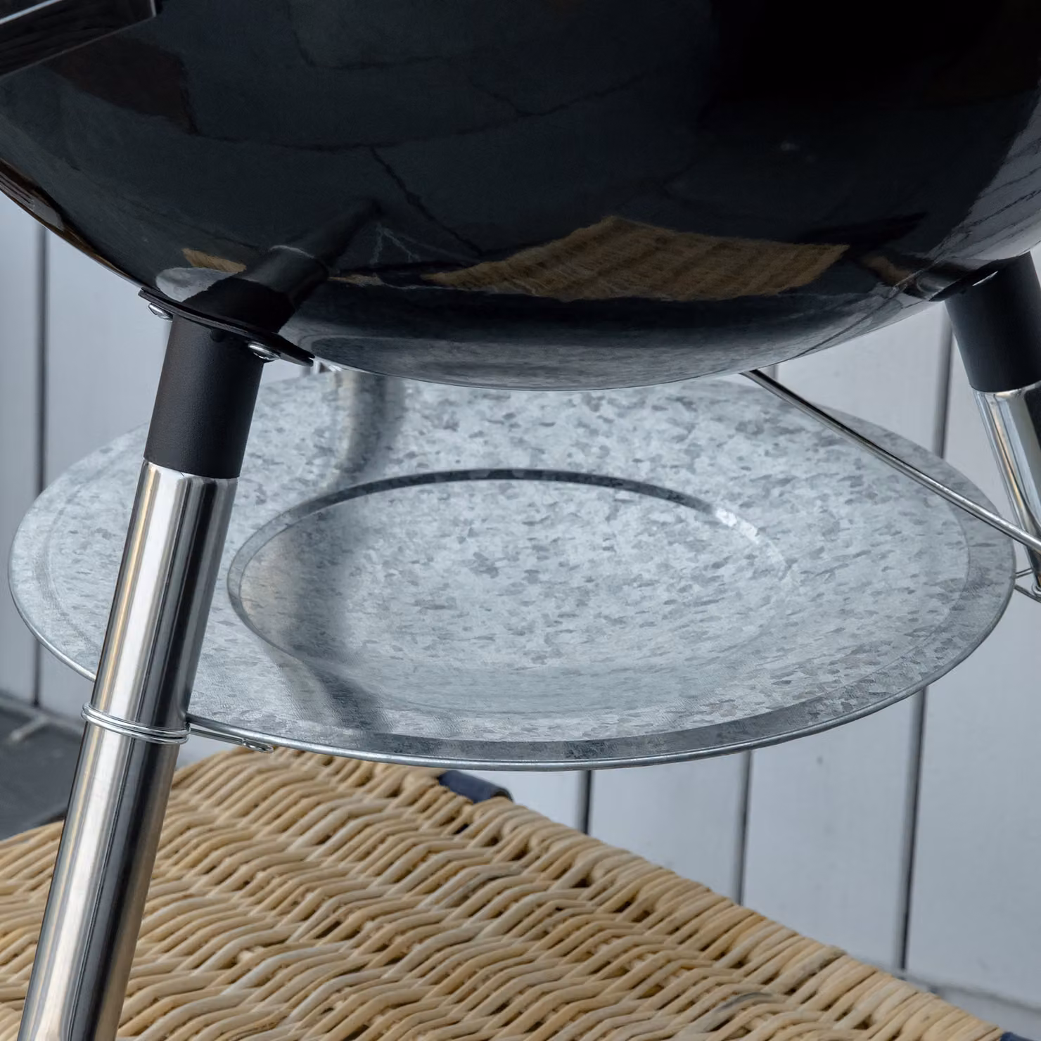 Outsunny Portable Kettle Charcoal Grill in Black with Thermometer and Wheels – 5