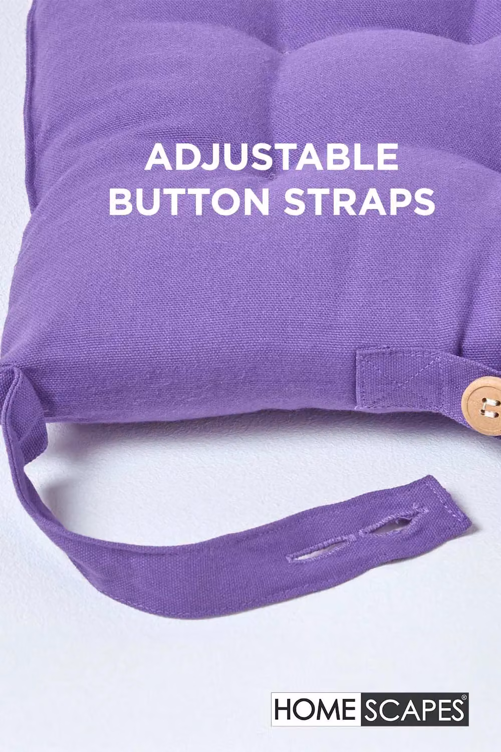Homescapes Set of 4 Purple Quilted Cotton Seat Pads, W/D/H: 40 x 40 x 6.5 cm – 4