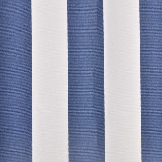 Berkfield Home Durable Polyester Awning Sunshade Canvas in Blue and White, W: 6 m, D: 3 m