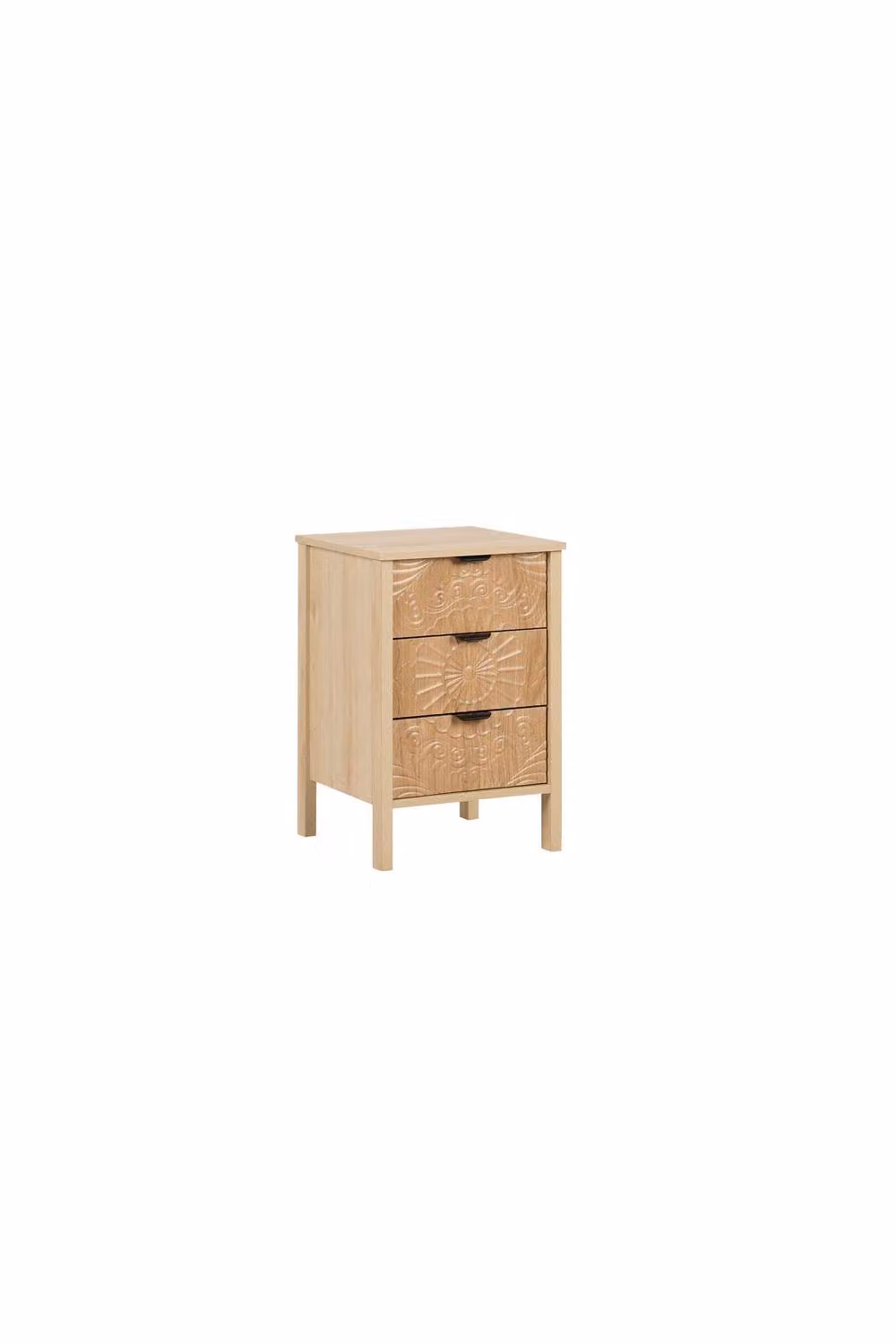 Birlea Lotus 3 Drawer Bedside Cabinet in Brown Wood, W/D/H: 40 x 40 x 60 cm – 2