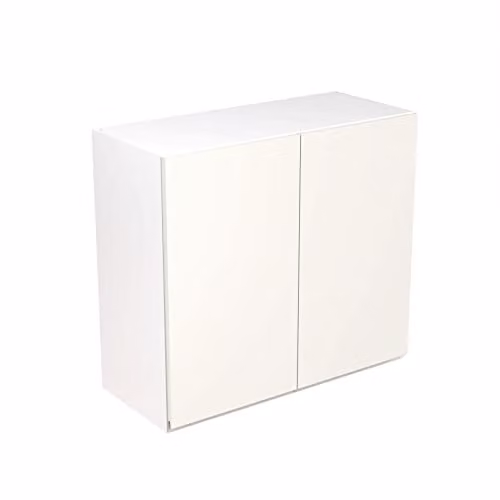 Kitchen Kit White Matt Bridging Wall Cabinet with J-Pull Doors, W: 80 cm, H: 72 cm