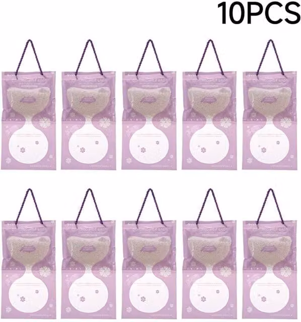 Living and Home 10 Pack Purple Hanging Wardrobe Dehumidifier Bags